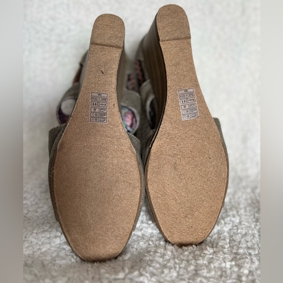 Blowfish wedge sandals, size 11, grey/tan canvas - Picture 5 of 5